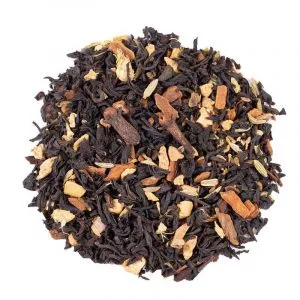Vue détaillée du Chai Thé Noir BIO : Mélange de thé noir Assam et d’épices biologiques.