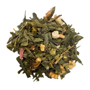 Thé vert Pistache Genmaicha Celes’Tea – mélange de Sencha, riz soufflé et pistache – Le Neubourg, Eure, Normandie