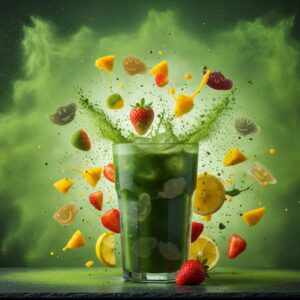 Boisson chaude aux bonbons Matcha Fraise