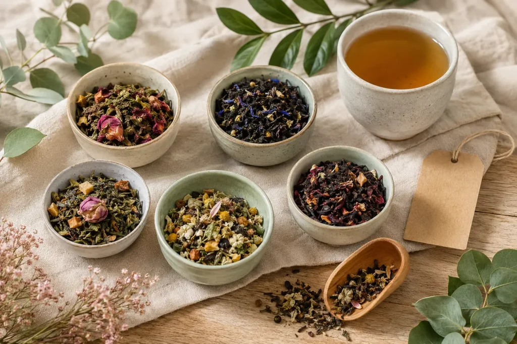 Sélection de thés et infusions en vrac pour comprendre la gamme Celes’Tea
