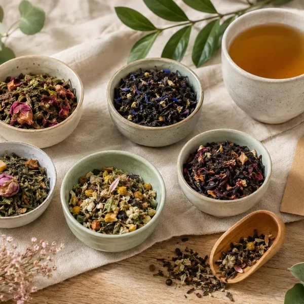 Sélection de thés et infusions en vrac pour comprendre la gamme Celes’Tea